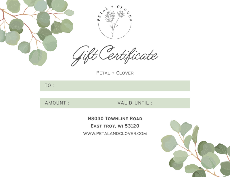 Petal + Clover Gift Certificate